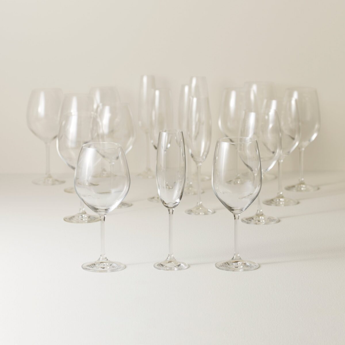 Mixed Wine Glass Collection - 18 Piece Set